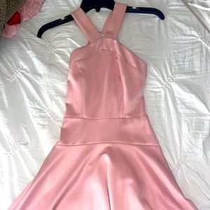 Blush pink dress that crosses in back. Worn once.